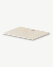 Vassoio beige crema per modulo Plancha PILOTIS con intaglio per plancha, packshot isolato su fondo bianco
