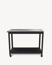 Carrello in metallo e acciaio inox nero