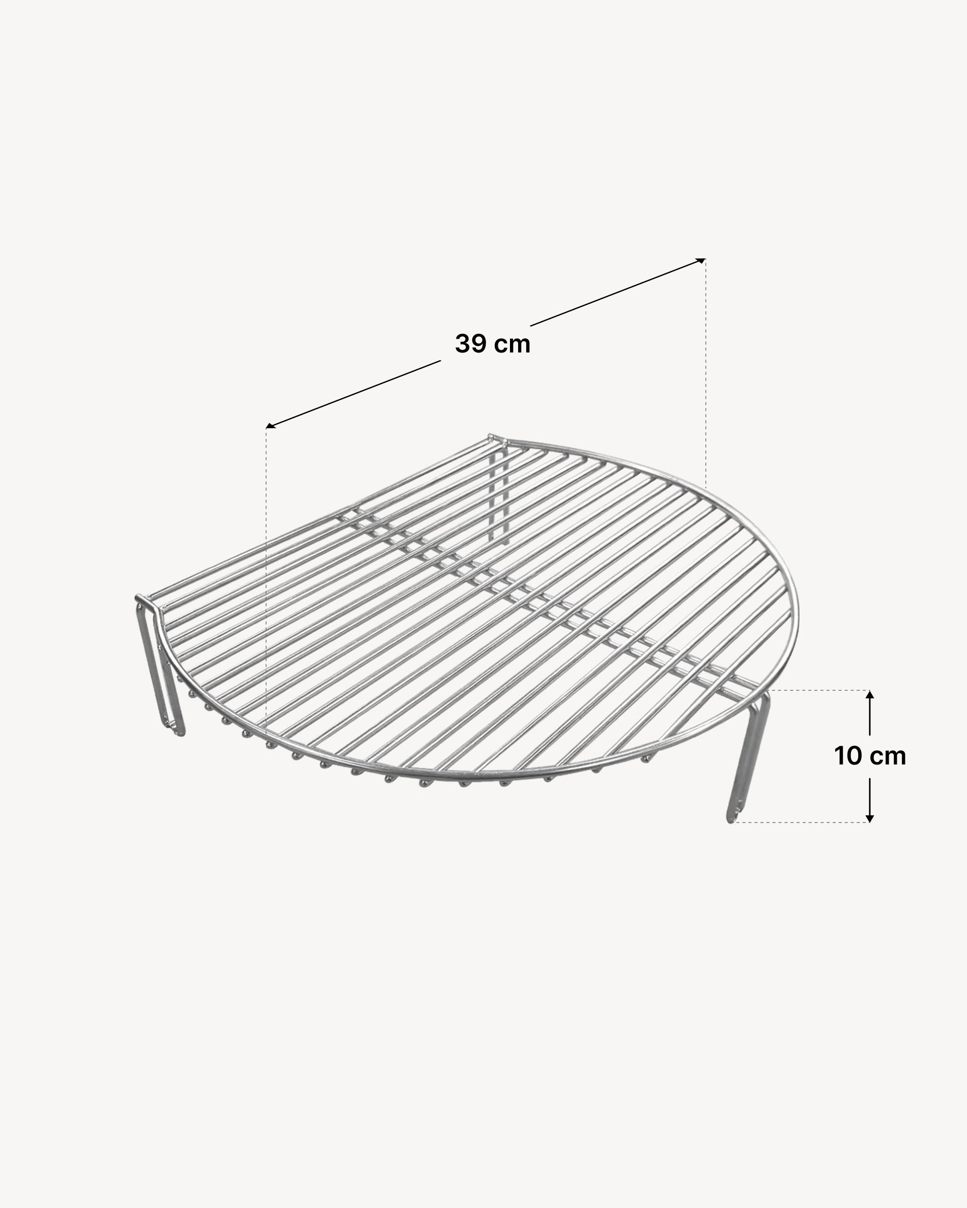 Maße Edelstahl-Erweiterungsrost Kokko XL