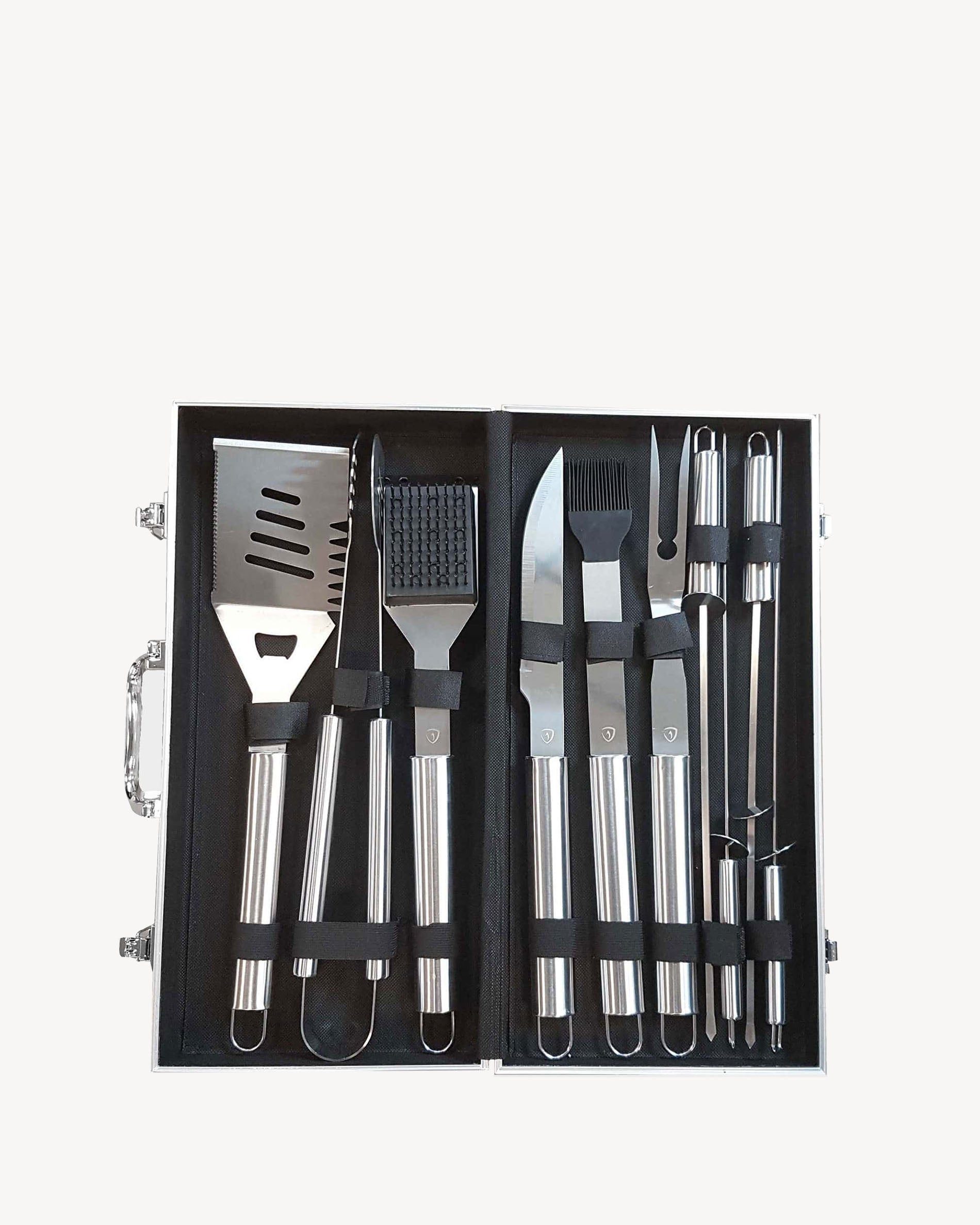 Valigetta con 10 utensili in acciaio inox