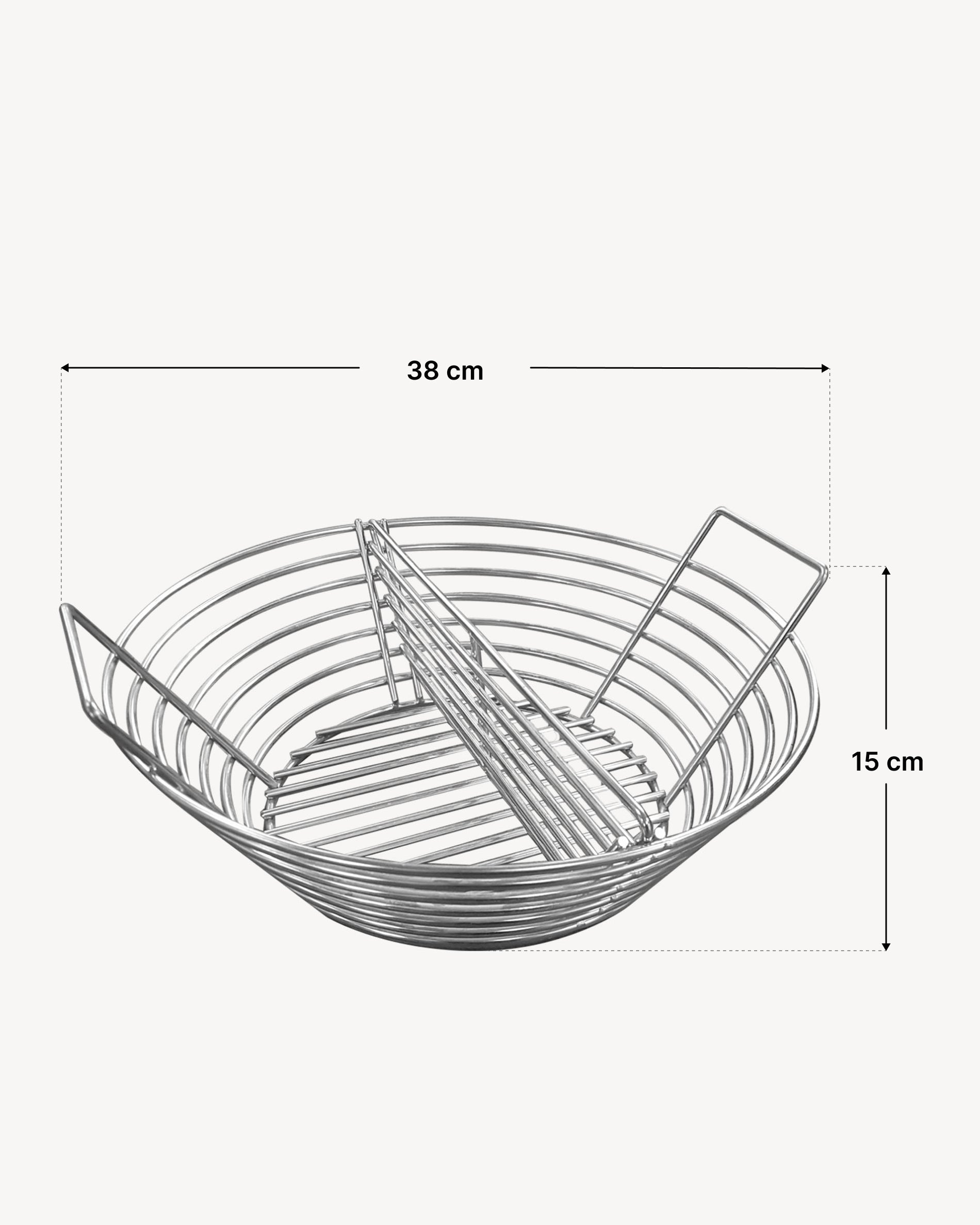 Dimensions panier en inox pour charbon Kokko XL 22"